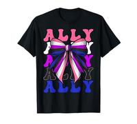 Ally Genderfluid - Bandera de orgullo fluida de género LGBTQ Camiseta