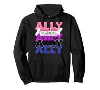 Ally Genderfluid - Bandera de orgullo fluida de género LGBTQ Sudadera con Capucha