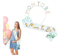 ALLY-MAGIC Banda y tiara para mamá, decoración de fiesta de baby shower, kit de accesorios de fiesta para regalos a mamá, accesorios de decoración, suministros de fiesta Y4YYTZ