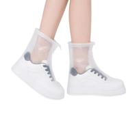 ALLY-MAGIC Fundas impermeables para zapatos, impermeables con cremallera, fundas reutilizables para zapatos de lluvia, antideslizantes, para lluvia, día de nieve, carreteras fangosas E21-FSXT