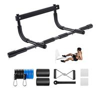 Ally Peaks Barra de dominadas para puerta | Límite máximo de acero grueso 440 libras para entrenamiento de la parte superior del cuerpo | Fuerza de agarre múltiple | Barra de dominadas interior para