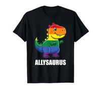 Allysaurus Pride Rainbow Aliado Partidario Queer Gay CSD LGBTQ Camiseta