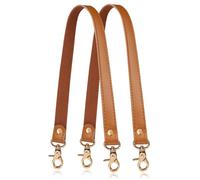 Allzedream - Bolso bandolera de piel auténtica, correa de repuesto para costura, 2 unidades, color camello dorado