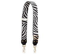 Allzedream - Correa ancha para monedero, 5 cm, ajustable, de repuesto, con extremos de piel con estampado animal, Cebra, 2 in, Moderno