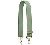 Allzedream - Correa gruesa de repuesto ajustable para bolso cruzado, Herrajes verde claro y dorado, Wide:1.5 inch