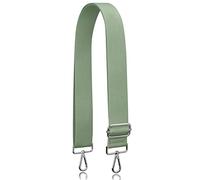 Allzedream - Correa gruesa de repuesto ajustable para bolso cruzado, Herrajes verde claro y plateado, Mediano, Moderno