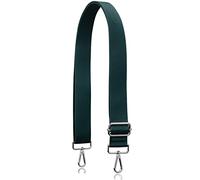 Allzedream - Correa gruesa de repuesto ajustable para bolso cruzado, Herrajes verde oscuro-plateado, M