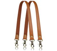 ALLZEDREAM - Correa para bolso de piel auténtica, para coser, tela, 2 unidades, marrón, M