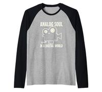 Alma analógica en un Mundo Digital Camiseta Manga Raglan