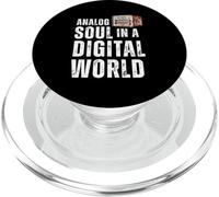 Alma analógica en un Mundo Digital Diseño Retro estético tecnológico PopSockets PopGrip para MagSafe