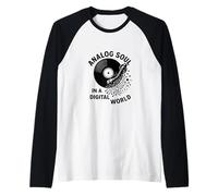 Alma analógica en un Mundo Digital Estética Camiseta Manga Raglan