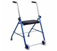 ALMA Andador de 2 Ruedas Plegable con Asiento para Adultos, Ligero y Resistente, Altura Puños Ajustable, Apoyo Ortopédico Seguro y Cómodo para Movilidad Reducida