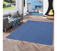 Alma azul jaspeado alfombra - Fácil de limpiar, resistente, alfombra de bucle moderna para salón, pasillo y dormitorio, duradera, resistente a la suciedad, apta para calefacción por suelo radiante