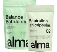 ALMA® Batido Diario con Espirulina Premium, Ashwagandha, Adaptógenos, Prebióticos y Vitaminas 300g y Espirulina en Capsulas 200 Uds (116 g) | Espirulina Comprimidos 100% Vegano y Sin Gluten