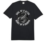 Alma de una Bruja, Corazón de un Escorpio, Signo del Zodiaco Escorpio Comfort Colors Adult Heavyweight T-Shirt