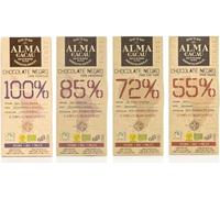 Alma do Cacau - Pack Degustación de 4 Chocolates Gourmet de Orígenes de Portugal - 55%, 72%, 85%, Cacao - Vegano y Paleo