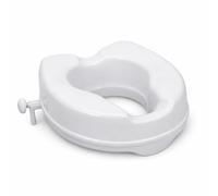 ALMA Elevador de WC Adulto, Alzador de Inodoro y Alza WC para Personas Mayores y Adultos, Asiento Elevado 10 cm con Fijación, Adaptador WC Universal para el Baño sin Herramientas, 150 kg, Ultraligero