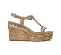 ALMA EN PENA - Sandalia de cuña de esparto con tira en T - Shoes - Mujer - Beige - 39 EU -