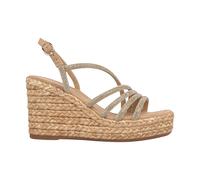 ALMA EN PENA - Sandalia de Plataforma Esparto con Cuatro Tiras Tubulares - Shoes - Mujer - Beige - 38 EU -