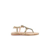 Alma en Pena Sandalias Planas de Mujer Color Dorado. V21BL9014 Coco Metalizado Bronze - Talla: 37
