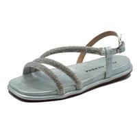 Alma en Pena V2651507 Sara Silver - Sandalias para mujer con brillantes plateados de cuña baja, plateado, 37 EU