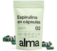 ALMA® Espirulina en Capsulas 200 Uds (116 g) | Espirulina Comprimidos 100% Vegano, Sin Gluten, Sin Azúcares Añadidos y Hecho en España | Spirulina pura en Cápsulas Vegetales | Fácil de Tomar