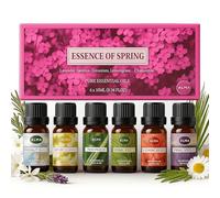 ALMA® Estuche 6 Aceites Esenciales - Puros y Naturales (6x10 ml): Serenidad Floral y Frescura Revitalizante - Transforma Tu Hogar en un Refugio de Paz Aromática