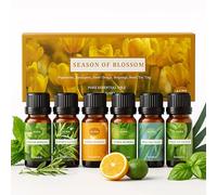 ALMA® Estuche 6 Aceites Esenciales - Puros y Naturales (6x10 ml): Serenidad Floral y Frescura Revitalizante - Transforma Tu Hogar en un Refugio de Paz Aromática