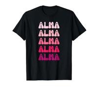 Alma First Name Minimalist Design Camiseta gráfica económica, Hombre, Negro, XL