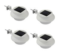 Alma Garden 4x Lámpara Solar Para Canalón LED Exterior Blanco Fría
