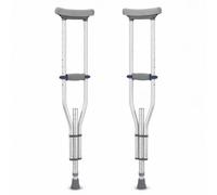ALMA Muletas Axilares de Aluminio Ligero para Adultos, Ajustables en Altura y Puño, con Almohadillas Ergonómicas y Base Antideslizante, Apoyo Ortopédico Cómodo y Seguro para Rehabilitación