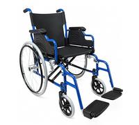 ALMA Power 1.1 Silla de Ruedas Manual, Plegable con Aros de Propulsión, Reposabrazos Abatible, Frenos de Mano, Ruedas Traseras Grandes