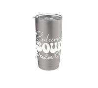 Alma Redimida Salmo 107:2 Cita Espiritual Moderna Vaso térmico de acero inoxidable de doble pared