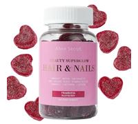 Alma Secret | Beauty Superglow Hair and Nails | Gummies veganas para cabello más fuerte y uñas más resistentes | Con Anagain™, Biotina, Zinc, Selenio y Silicio | Reduce la caída y mejora la densidad