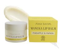 Alma Secret | Manuka Lip Balm Piña & Papaya | Bálsamo Labial Reparador con Miel de Manuka y Ácido Hialurónico | Hidratación, Nutrición y Reparación Intensiva | Labios Secos y Agrietados | Vegano