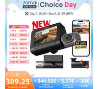 【Almacén en el extranjero】70mai 4K Dash Cam T800-41 delantero trasero doble 4K interior 3 canales HDR Control de voz 4G Monitor coche DVR T800