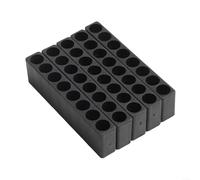 Almacena cómodamente tus puntas de destornillador con este soporte flexible diseñado para herramientas hexagonales de 1/4 pulgadas, todo está en su lugar (10 agujeros)