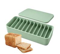 Almacenaje de Pan Fresco Soporte Individual Hermético de Silicona con 11 | Contenedor Guarda Pan Para Encimera Esquina Despensa Hogar Comida Sándwich Tostada Masa Bagel Rollo Plátano Verde