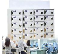 Almacenamiento acrílico para teléfono montado en la pared con 12 ranuras seguras, ideal para aulas, oficinas y eventos, estación de carga y solución de visualización para ahorrar espacio