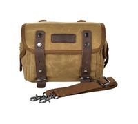 Almacenamiento Alforja Bolsa Bolsa Lateral Para Motocicleta Universal Impermeable Lona Encerada Locomotora Bolsa Viaje Camel Bolsa Universal(Khaki A)