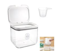 Almacenamiento Automático de Detergente, Contenedor para Cápsulas de Detergente de 4,5 L, Contenedor de Almacenamiento de Cápsulas de Lavandería con Taza Medidora, Caja de Detergente Multiusos