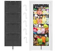 Almacenamiento colgante de animales de peluche, (negro)