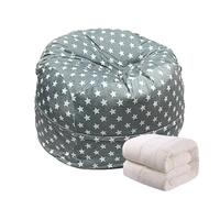 Almacenamiento de animales de peluche - Funda para puf, bonito organizador de patrones, diseño de tela con asa práctica, solución de ahorro de espacio para habitación de niños, dormitorio, sala de