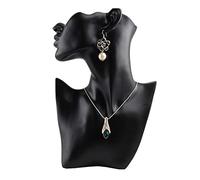Almacenamiento de aretes Busto de resina for joyería, soporte for pendientes, colgantes, collares, expositores, venta al por mayor (color: plateado, tamaño: 28 x 20 cm) (dorado: 28 x 20 cm)(Black_28*2