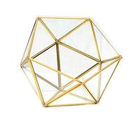 Almacenamiento de baratijas de cristal, moderno, vintage, negro, geométrico, transparente, terrario interior, decoración, regalo, soporte para joyas, dorado