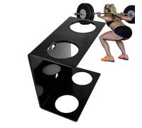 Almacenamiento de barra: estante para barra de pesas de 6,3 pulgadas, estantes para bara colgantes verticales de alta resistencia, se adapta a arras de longitud completa, soporte para pesas de campa