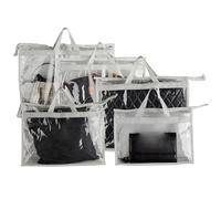 Almacenamiento de bolsos de bolsos, 5 pcs bolsas de polvo de bolsos, juego de almacenamiento de bolso transparente Organizador de almacenamiento de bolso transparente Organizador de almacenamiento a