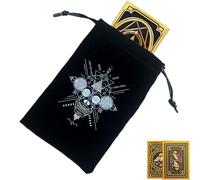 Almacenamiento de Cartas del Tarot, Bolsas y Sobres de Tarot,Estuche para Cartas del Tarot de Franela con cordón de Tarot Reutilizable | de Tarot portátil BOR, New P, Consulte la