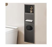 Almacenamiento de champú y artículos de tocador de acero inoxidable impermeable para baño, cocina y dormitorio, color rojo, 63 x 20 x 13,5 cm