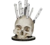 Almacenamiento De Cocina En Forma De Cabeza De Muerte, Soporte De Encimera Decorativo, Soporte De Utensilios | Diseño De Miedo Multifuncional Que Admite La Colocación Cuidadosa De Las Herramientas